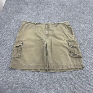 George & Martha Cargo Shorts Mens 40 Brown Cotton Frayed Distressed Gorpcore SKU